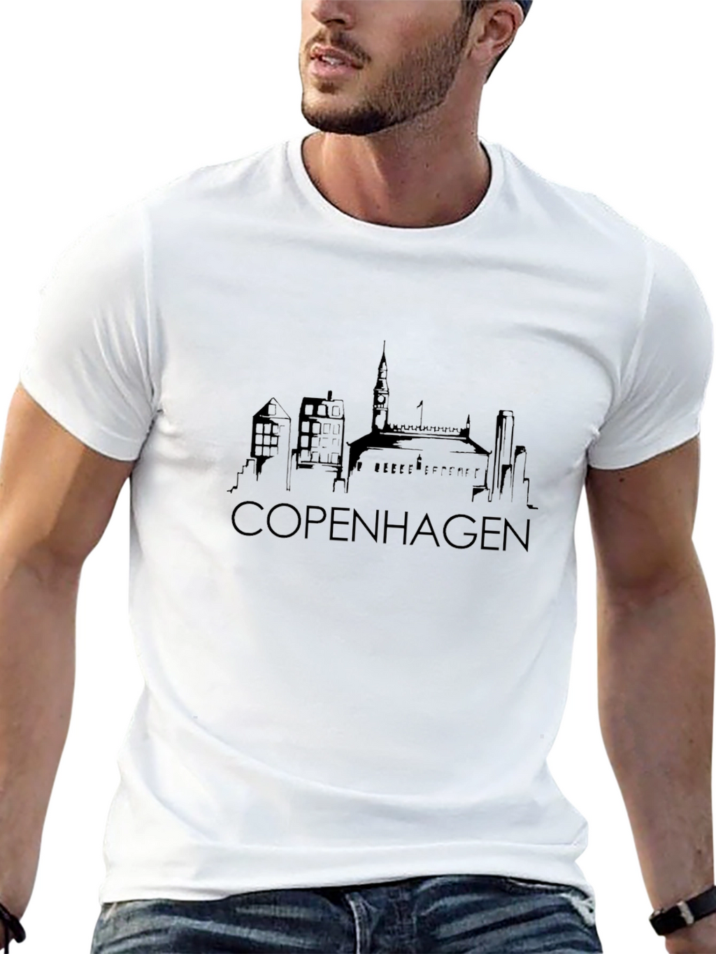 Copenhagen Skyline Graphic T-Shirt
