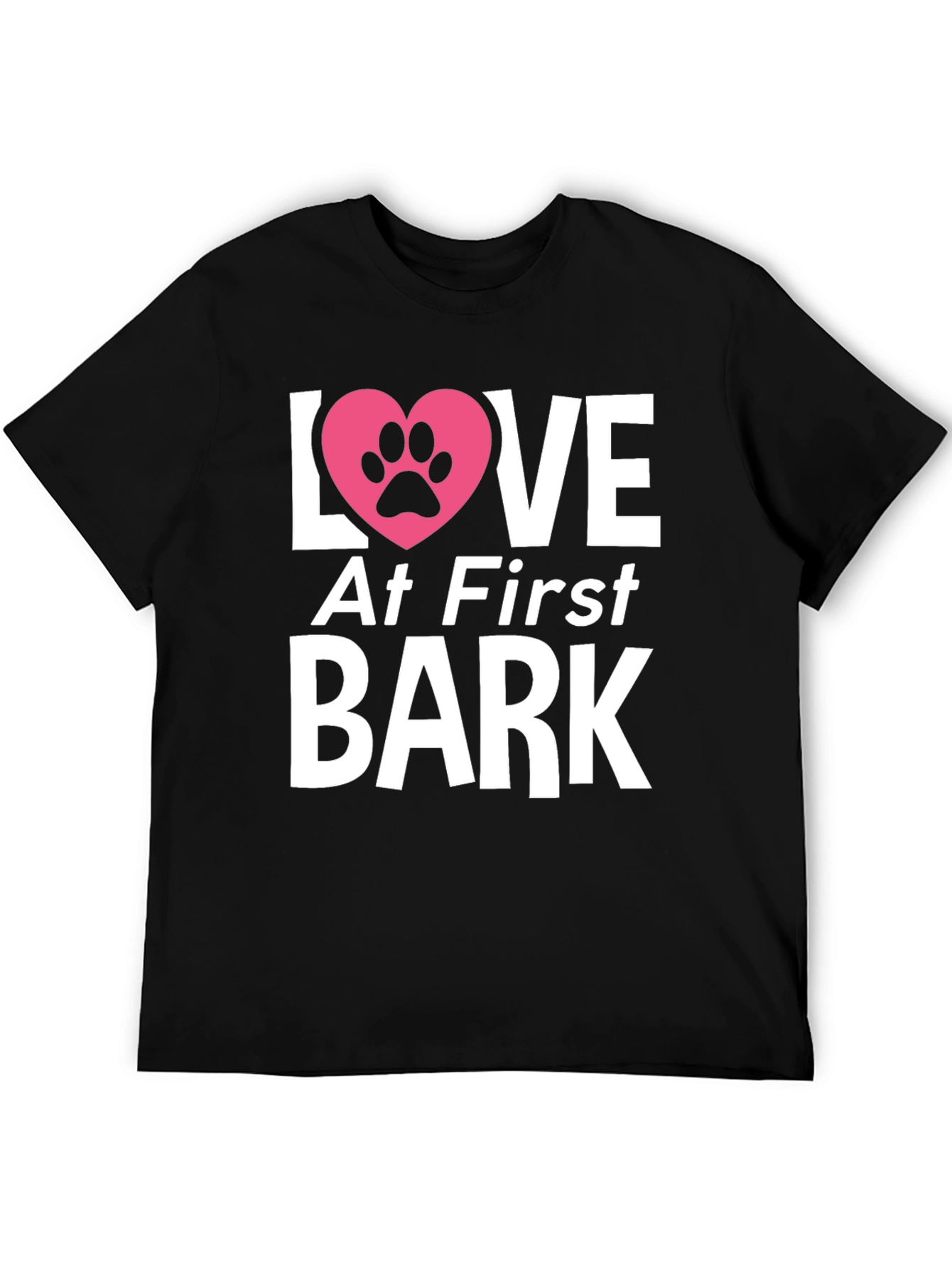 Love at First Bark T-Shirt | Dog Paw Heart Tee