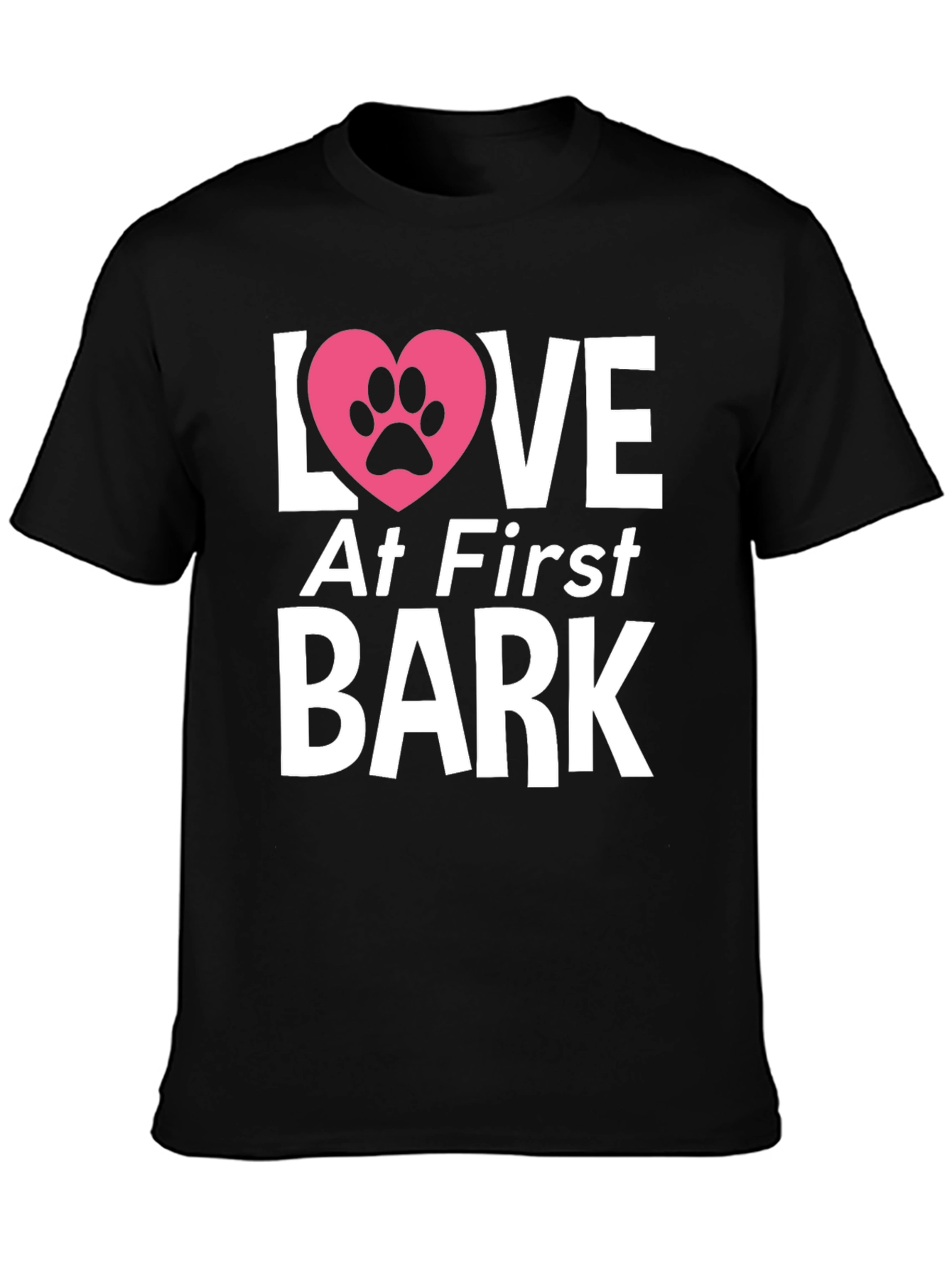Love at First Bark T-Shirt | Dog Paw Heart Tee