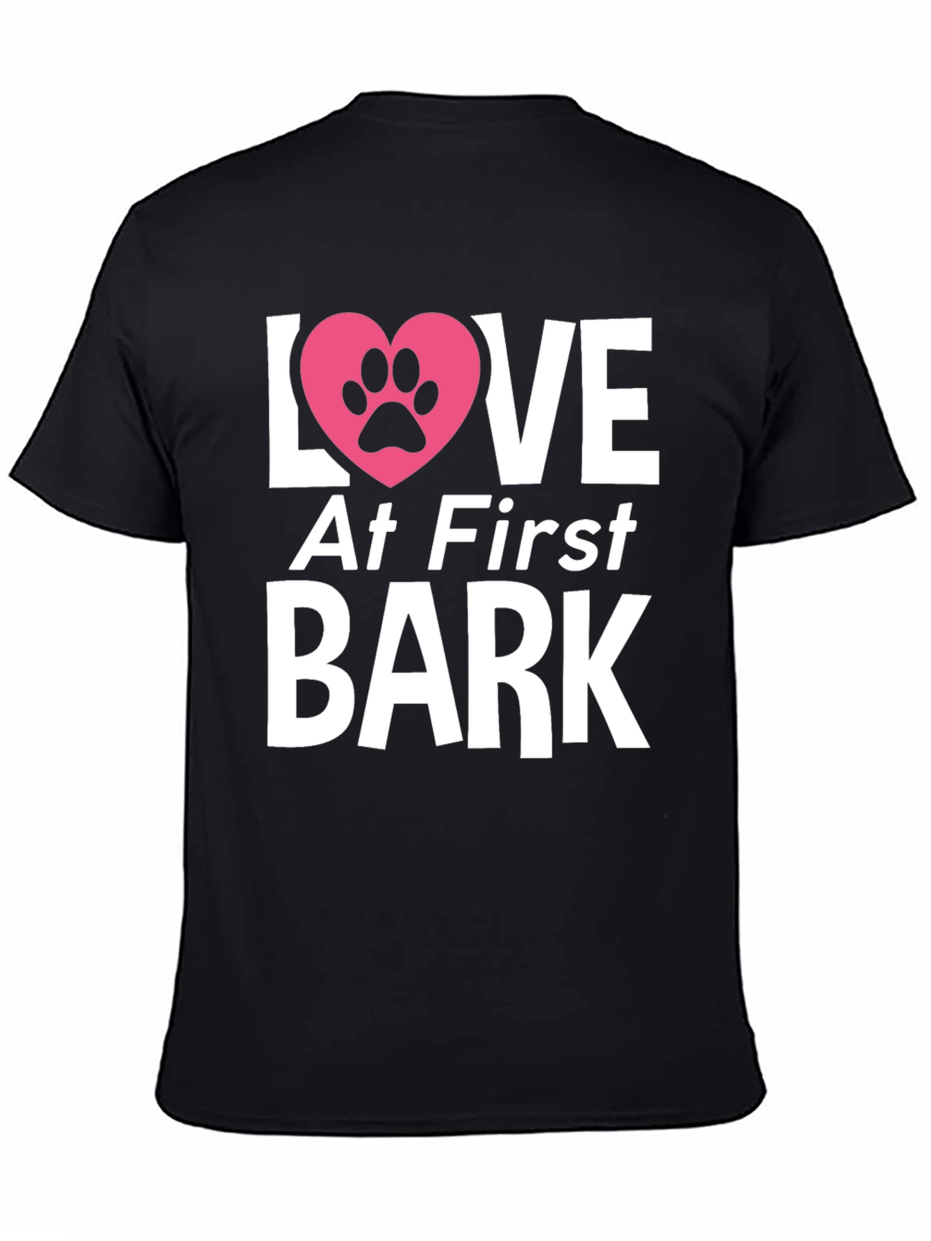 Love at First Bark T-Shirt | Dog Paw Heart Tee