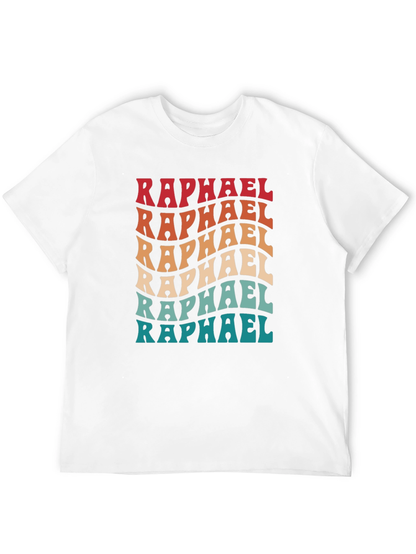 Retro Raphael Tee - Wavy Font Black T-Shirt