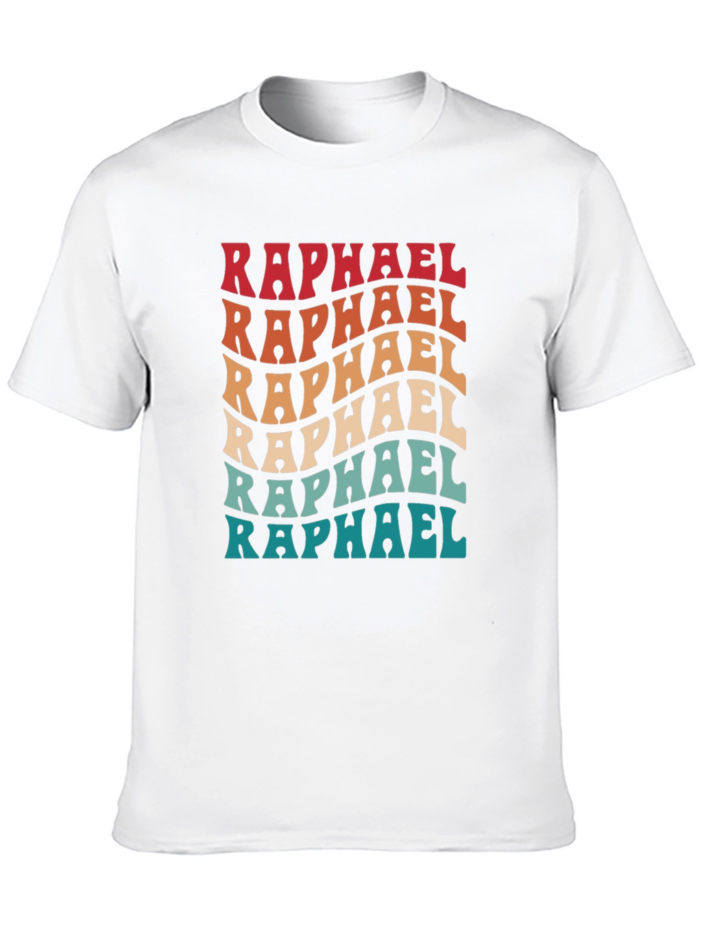 Retro Raphael Tee - Wavy Font Black T-Shirt
