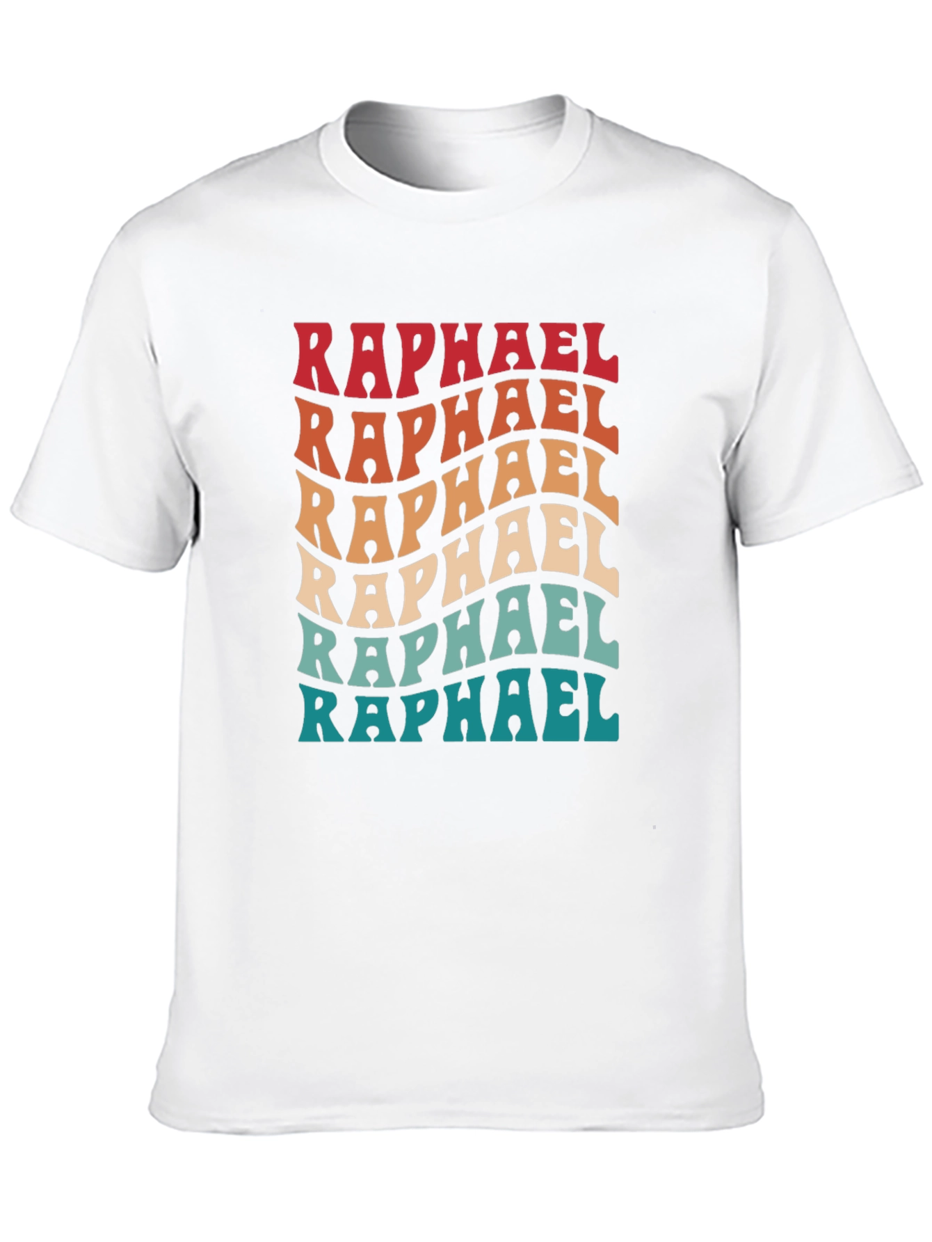 Retro Raphael Tee - Wavy Font Black T-Shirt