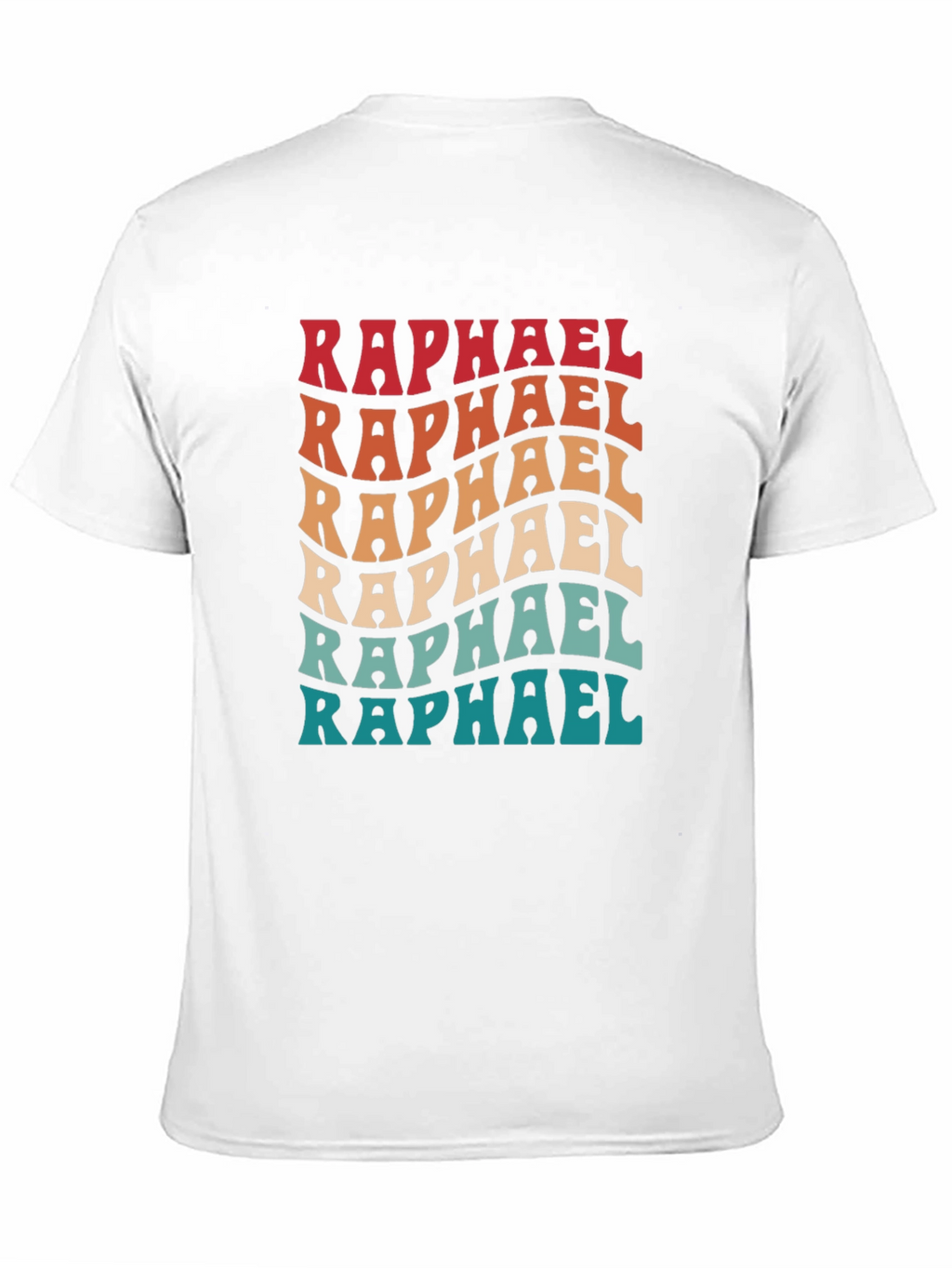 Retro Raphael Tee - Wavy Font Black T-Shirt