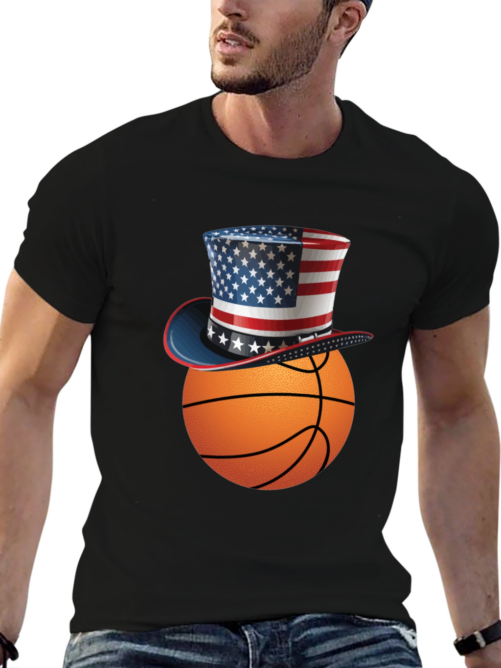 Patriotic Basketball T-Shirt - USA Pride