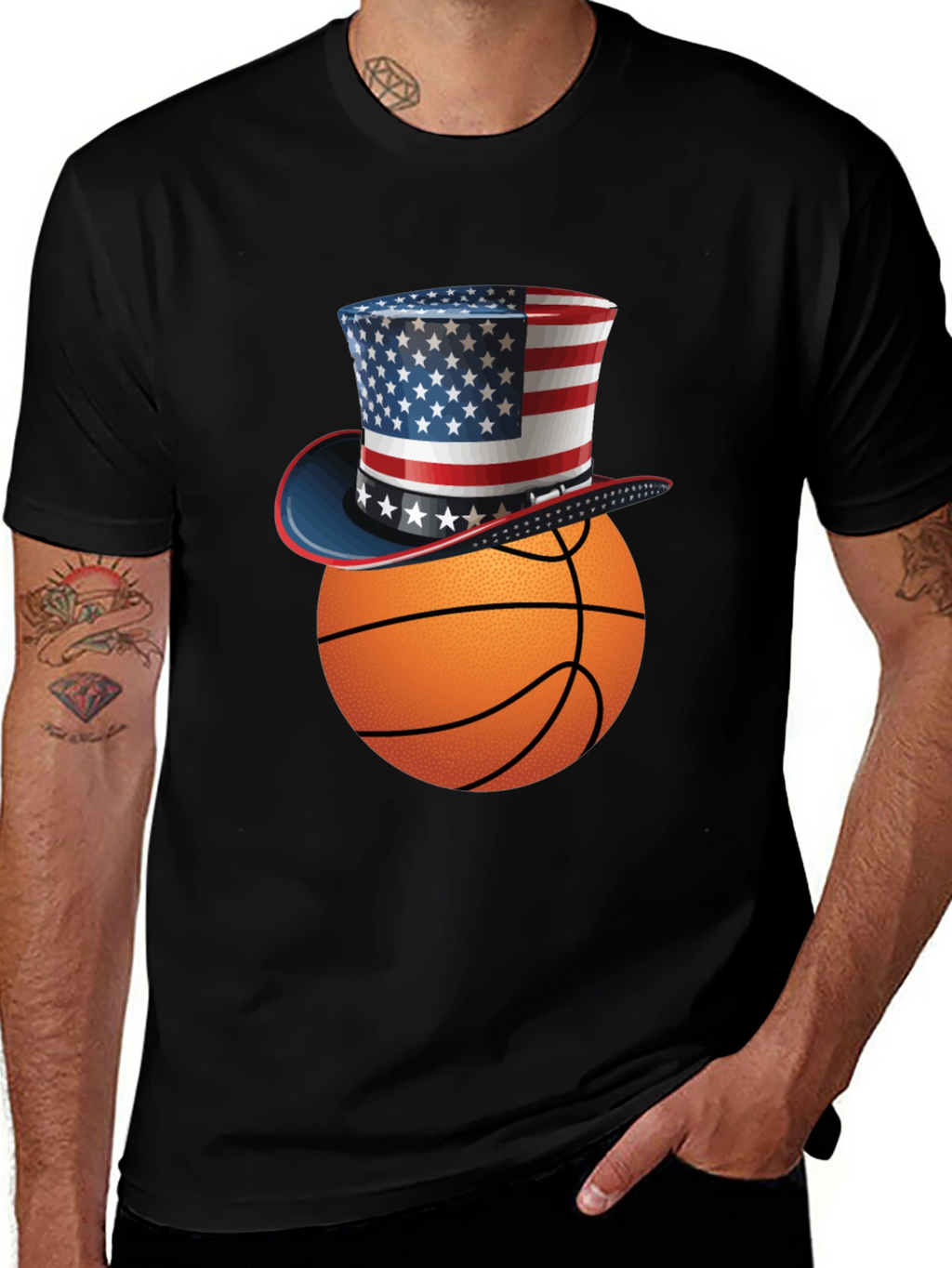 Patriotic Basketball T-Shirt - USA Pride