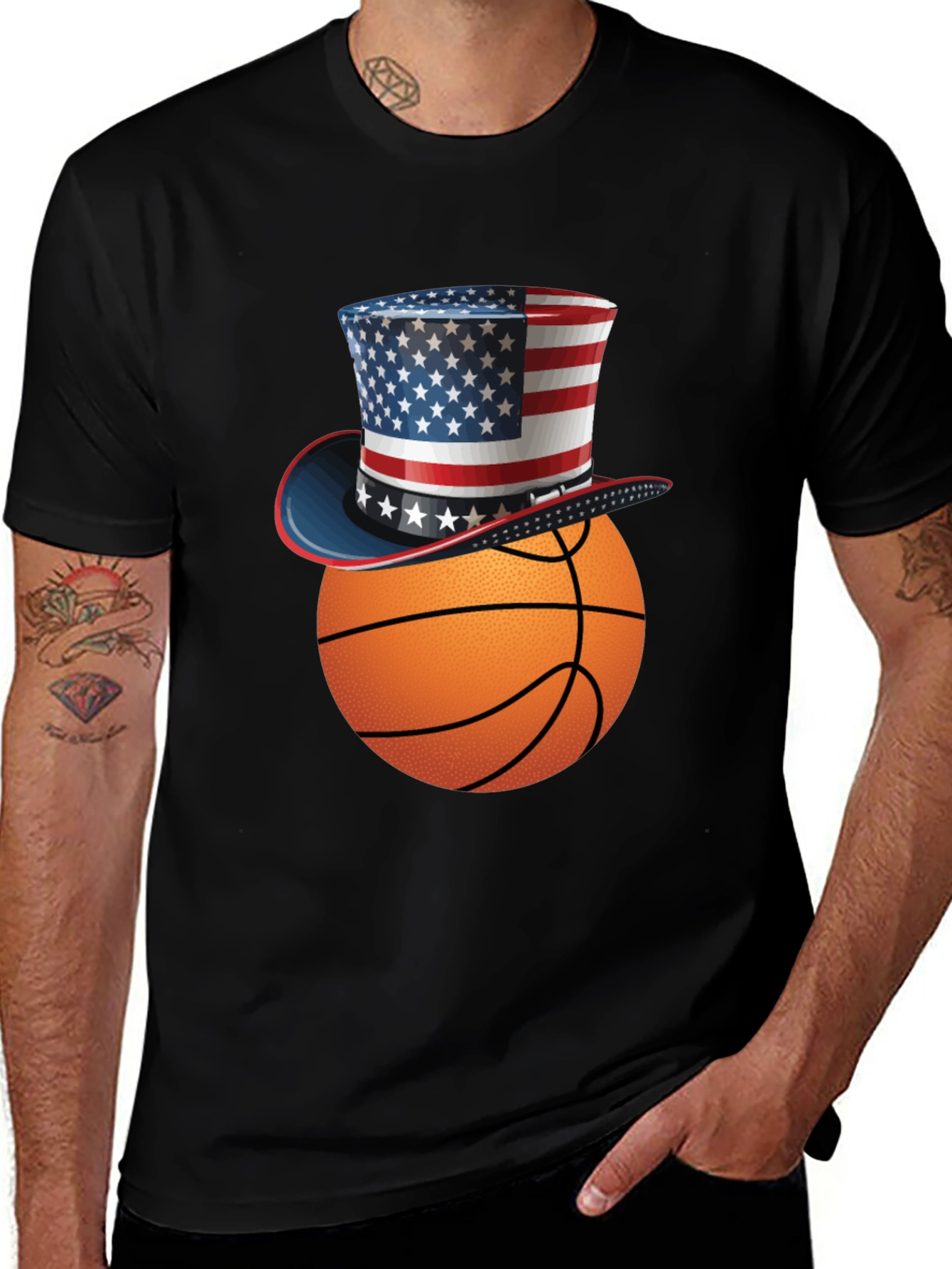 Patriotic Basketball T-Shirt - USA Pride