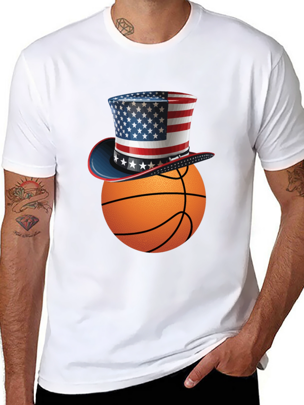 Patriotic Basketball T-Shirt - USA Pride