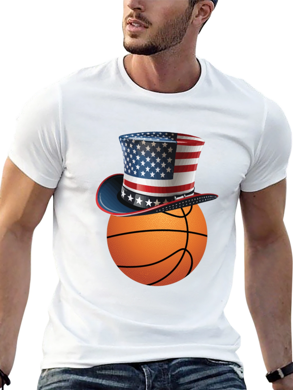 Patriotic Basketball T-Shirt - USA Pride