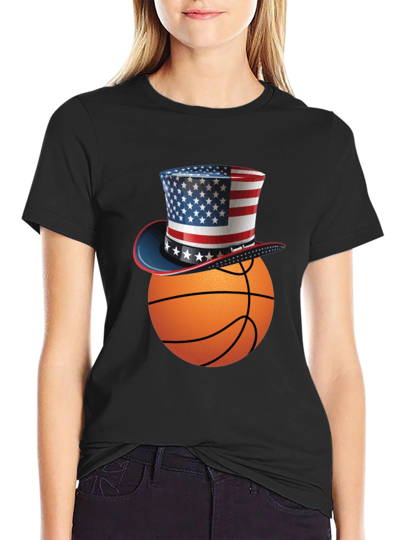 Patriotic Basketball T-Shirt - USA Pride