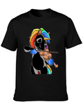 Unicorn Violinist Graphic Tee - Black