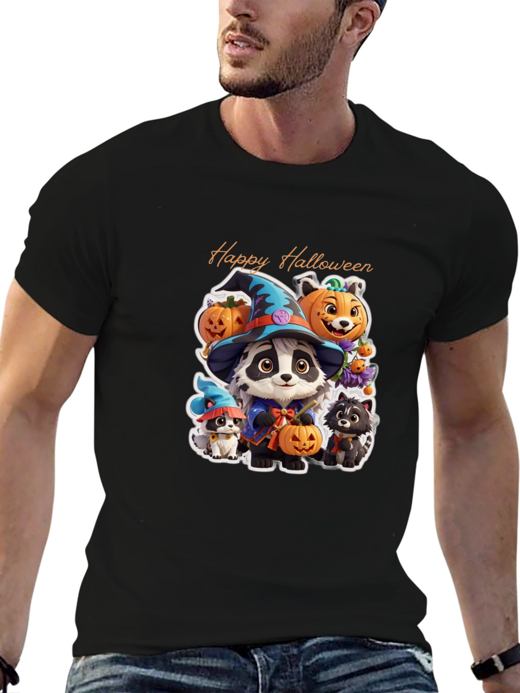 Halloween Cute Animal Cartoon T-Shirt