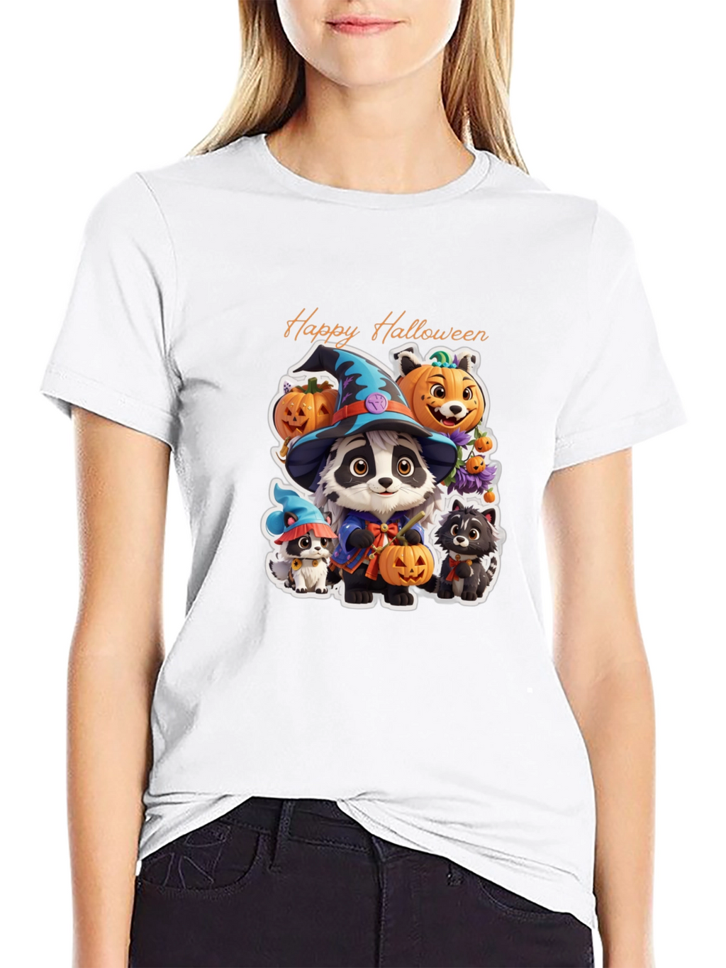 Halloween Cute Animal Cartoon T-Shirt