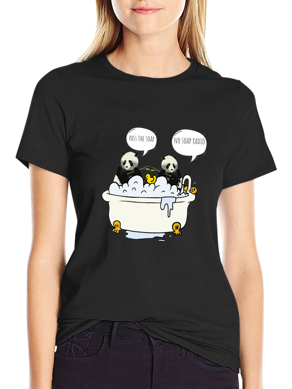 Panda Bath T-Shirt: Funny Panda Design