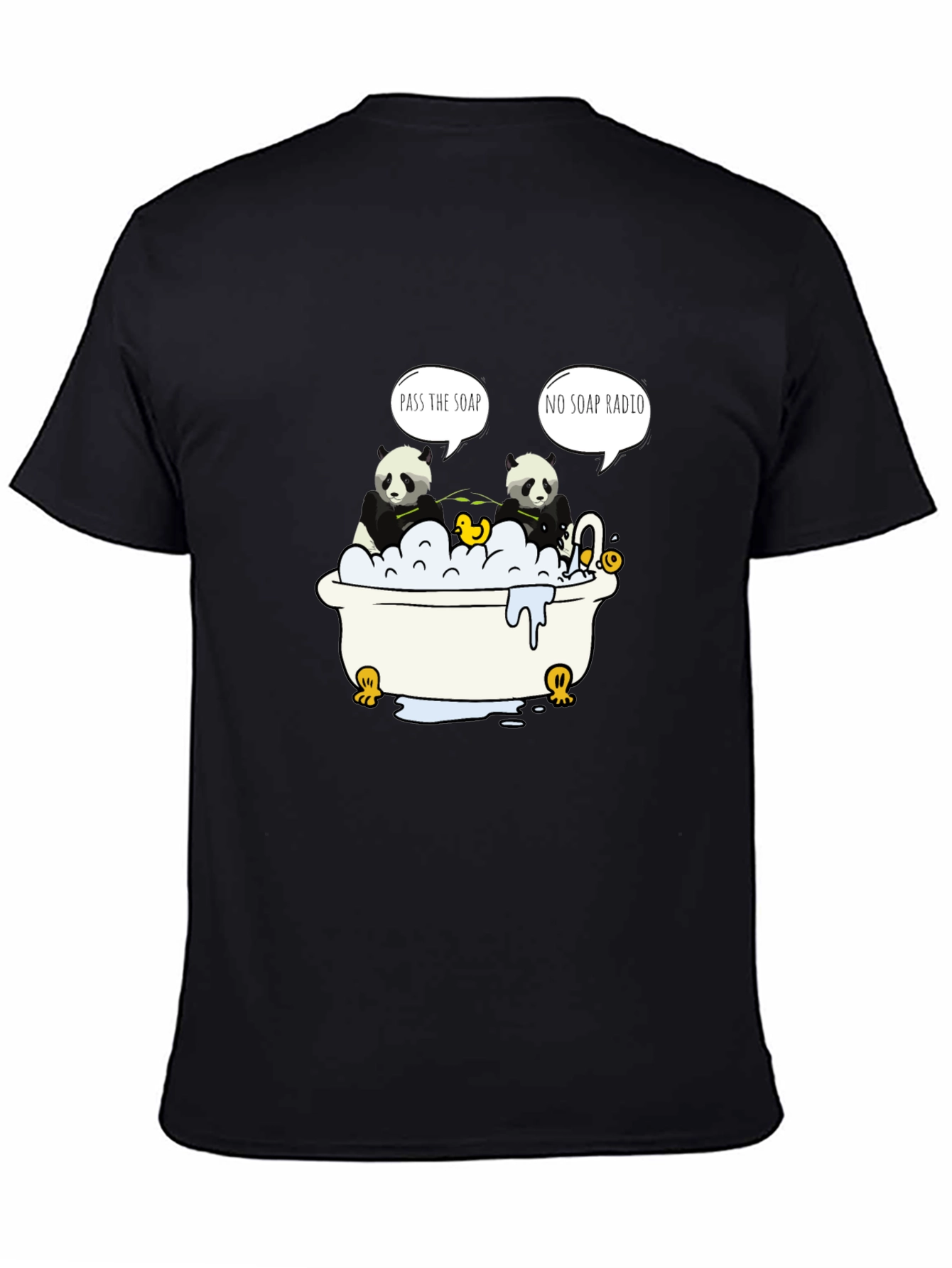 Panda Bath T-Shirt: Funny Panda Design