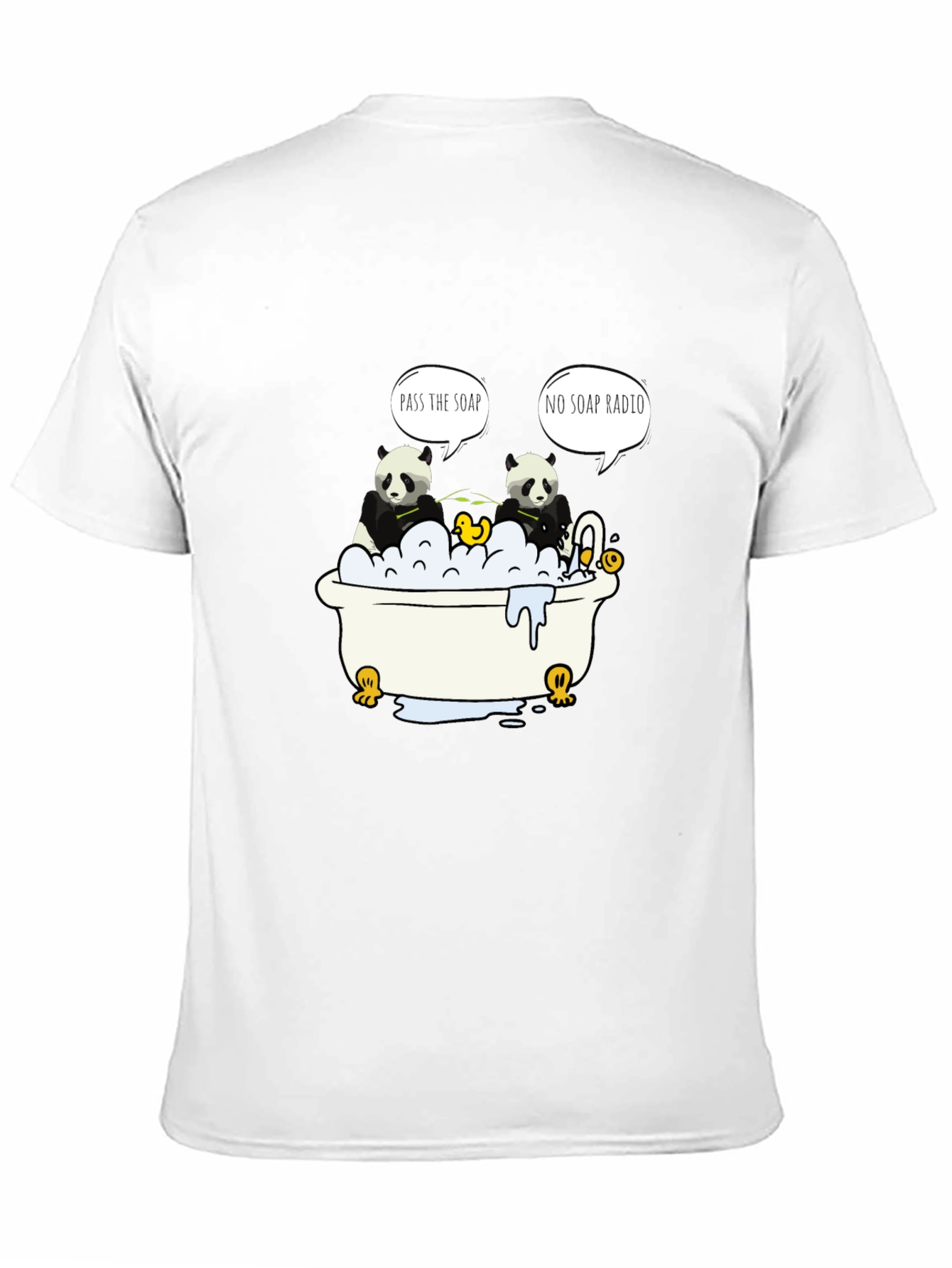 Panda Bath T-Shirt: Funny Panda Design