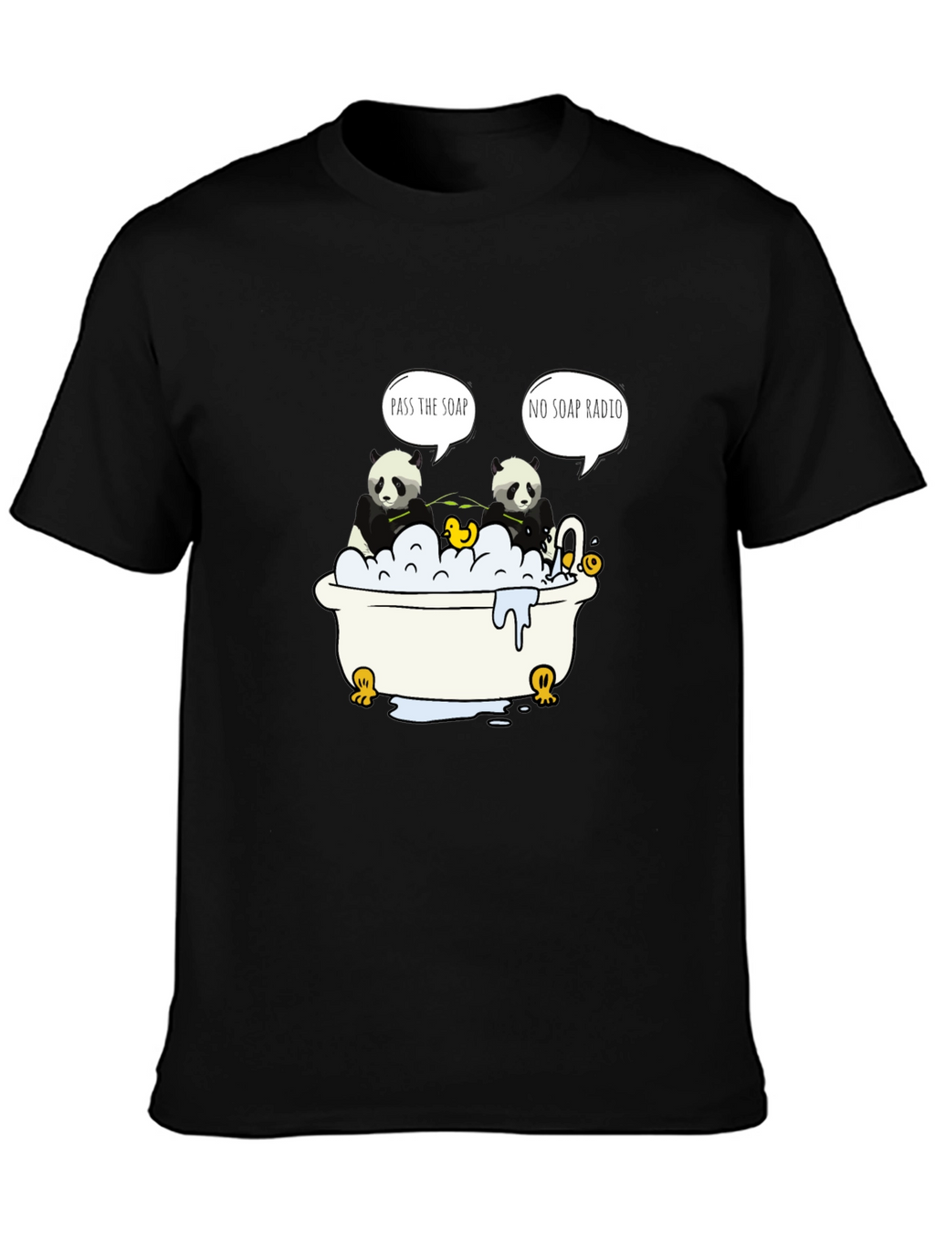 Panda Bath T-Shirt: Funny Panda Design