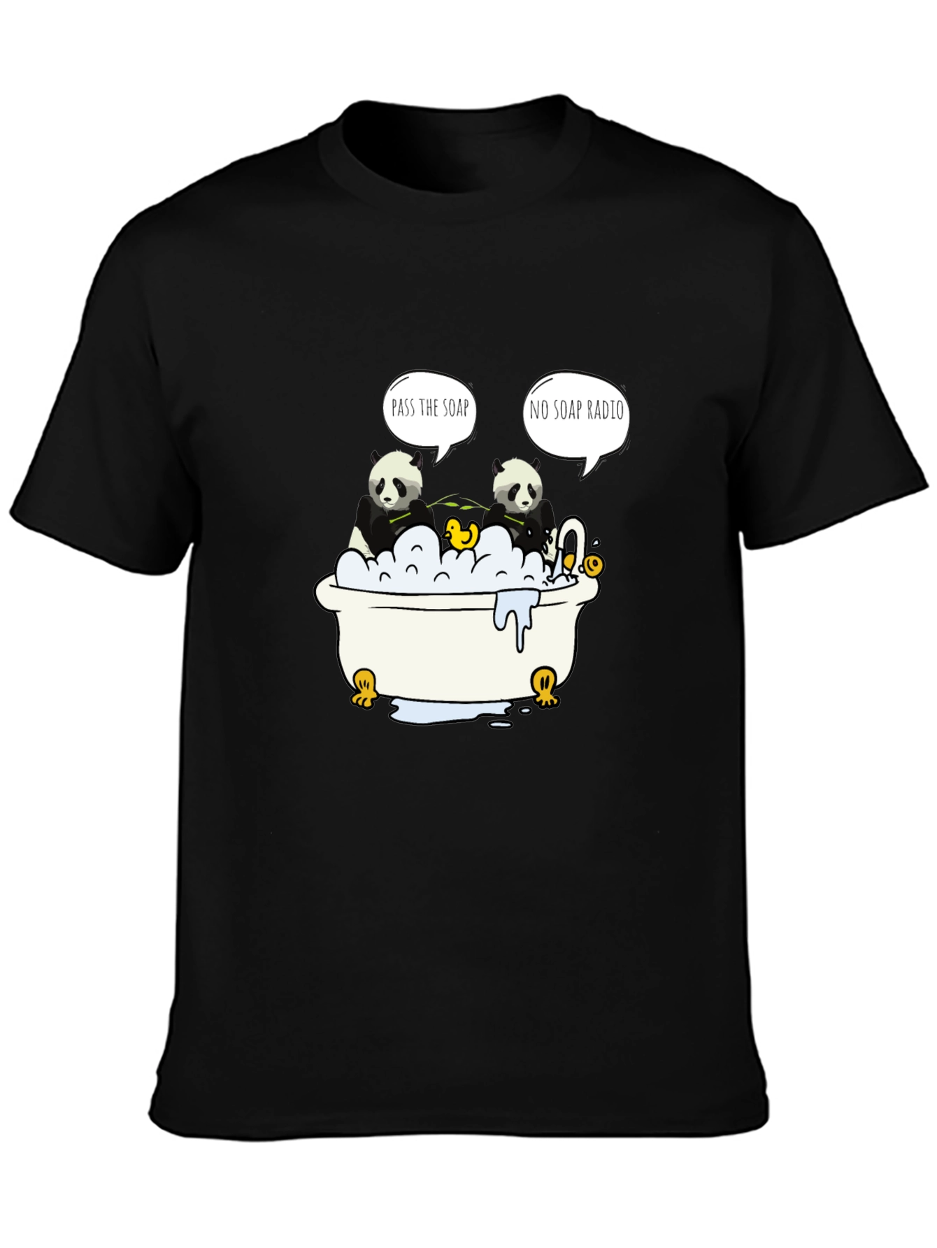 Panda Bath T-Shirt: Funny Panda Design