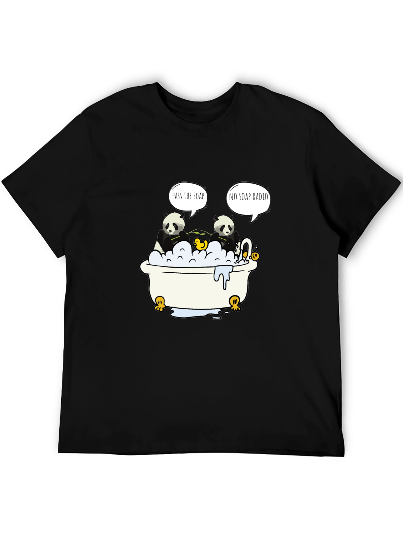 Panda Bath T-Shirt: Funny Panda Design