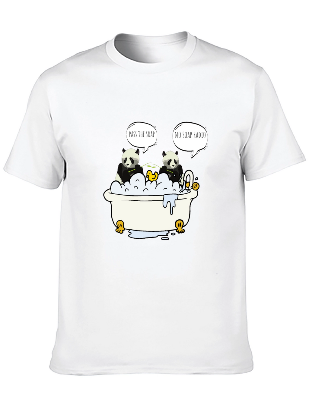 Panda Bath T-Shirt: Funny Panda Design