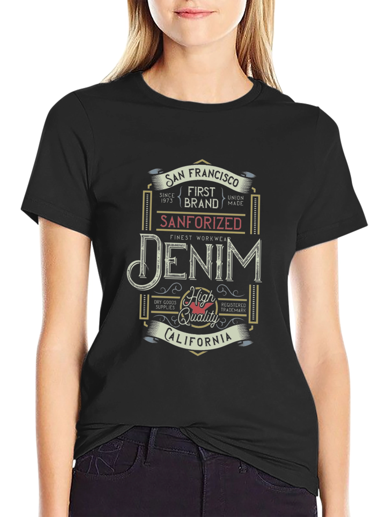 San Francisco Denim T-Shirt - Vintage Style