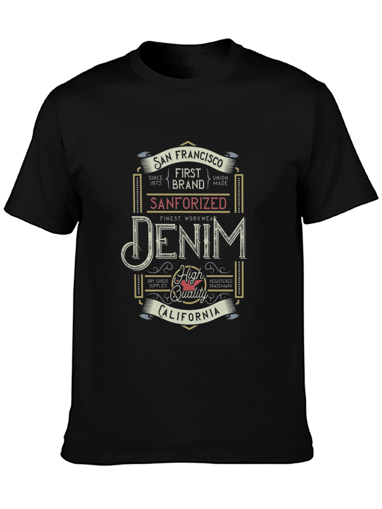 San Francisco Denim T-Shirt - Vintage Style