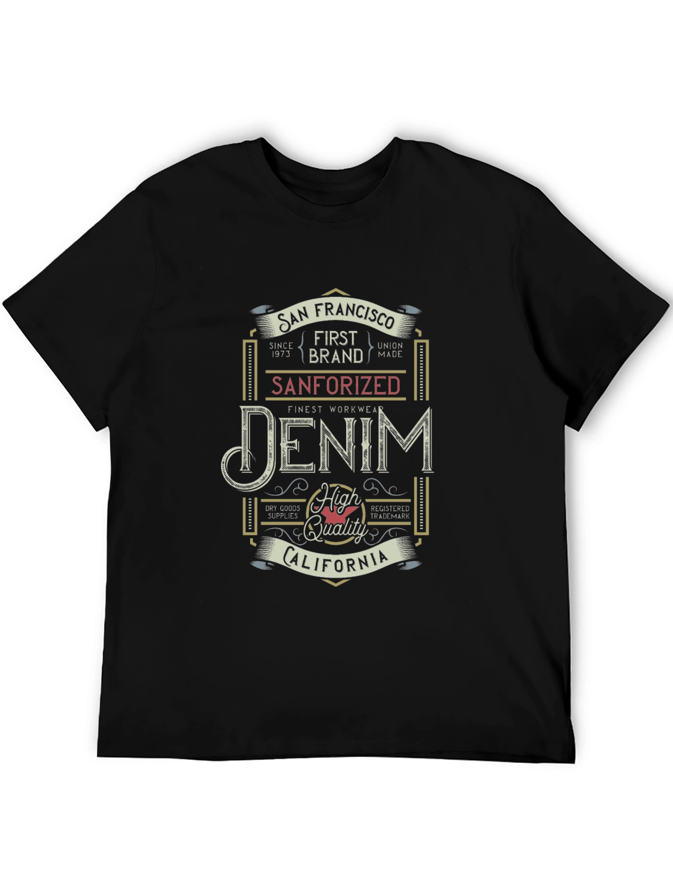 San Francisco Denim T-Shirt - Vintage Style