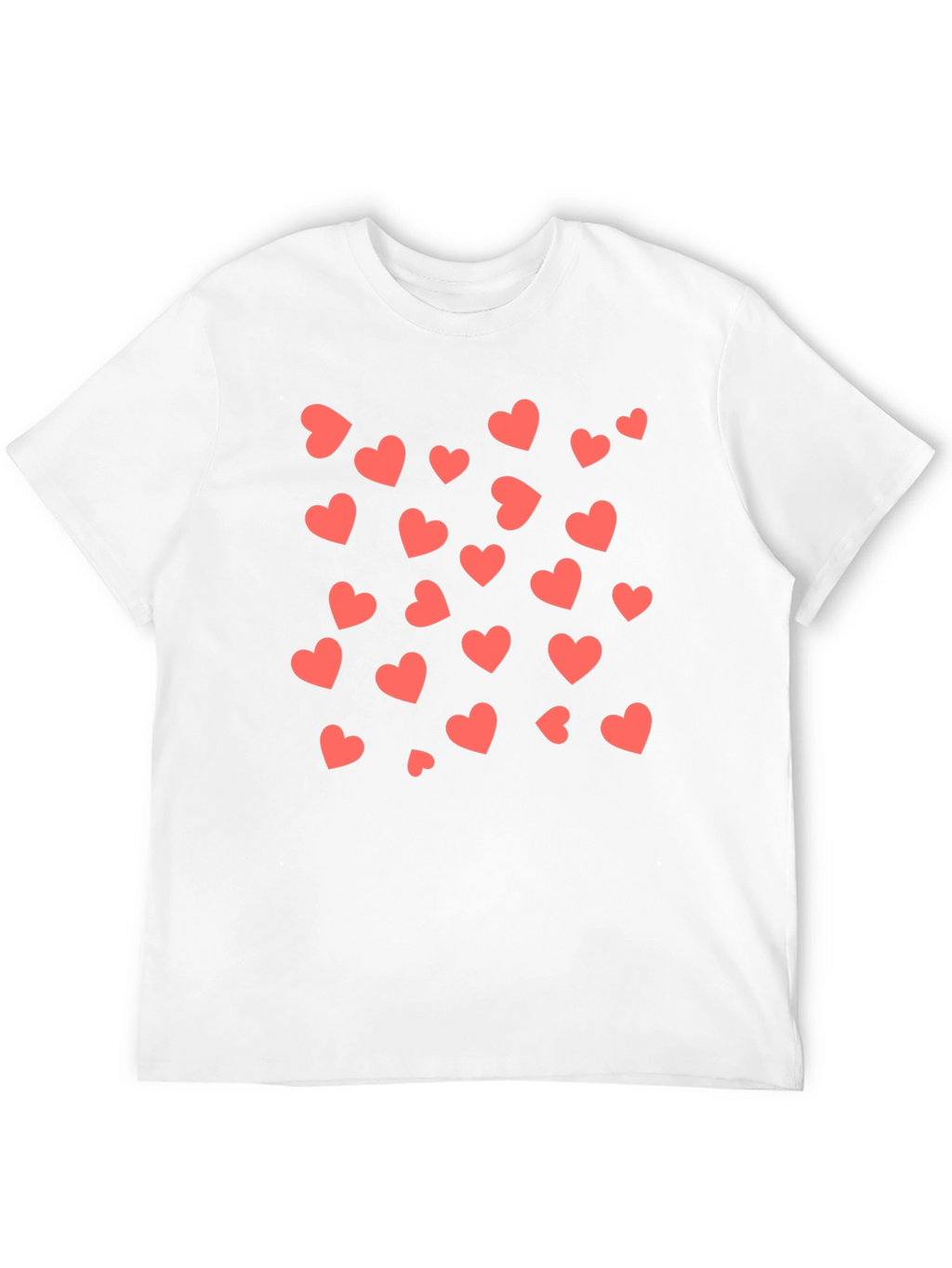 Heart Print Black T-Shirt