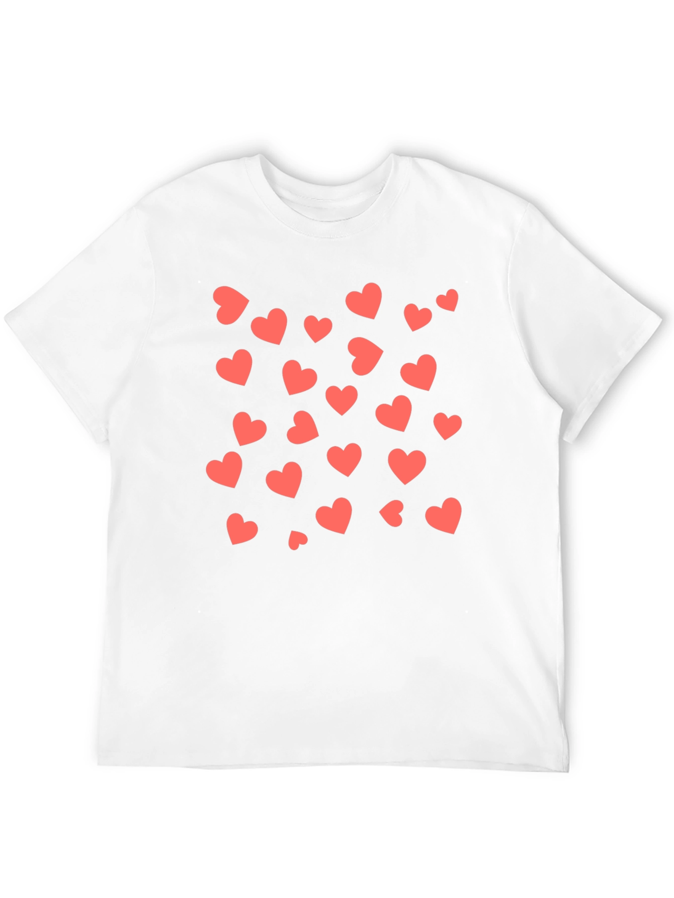 Heart Print Black T-Shirt
