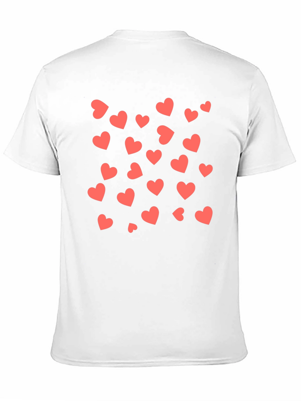 Heart Print Black T-Shirt