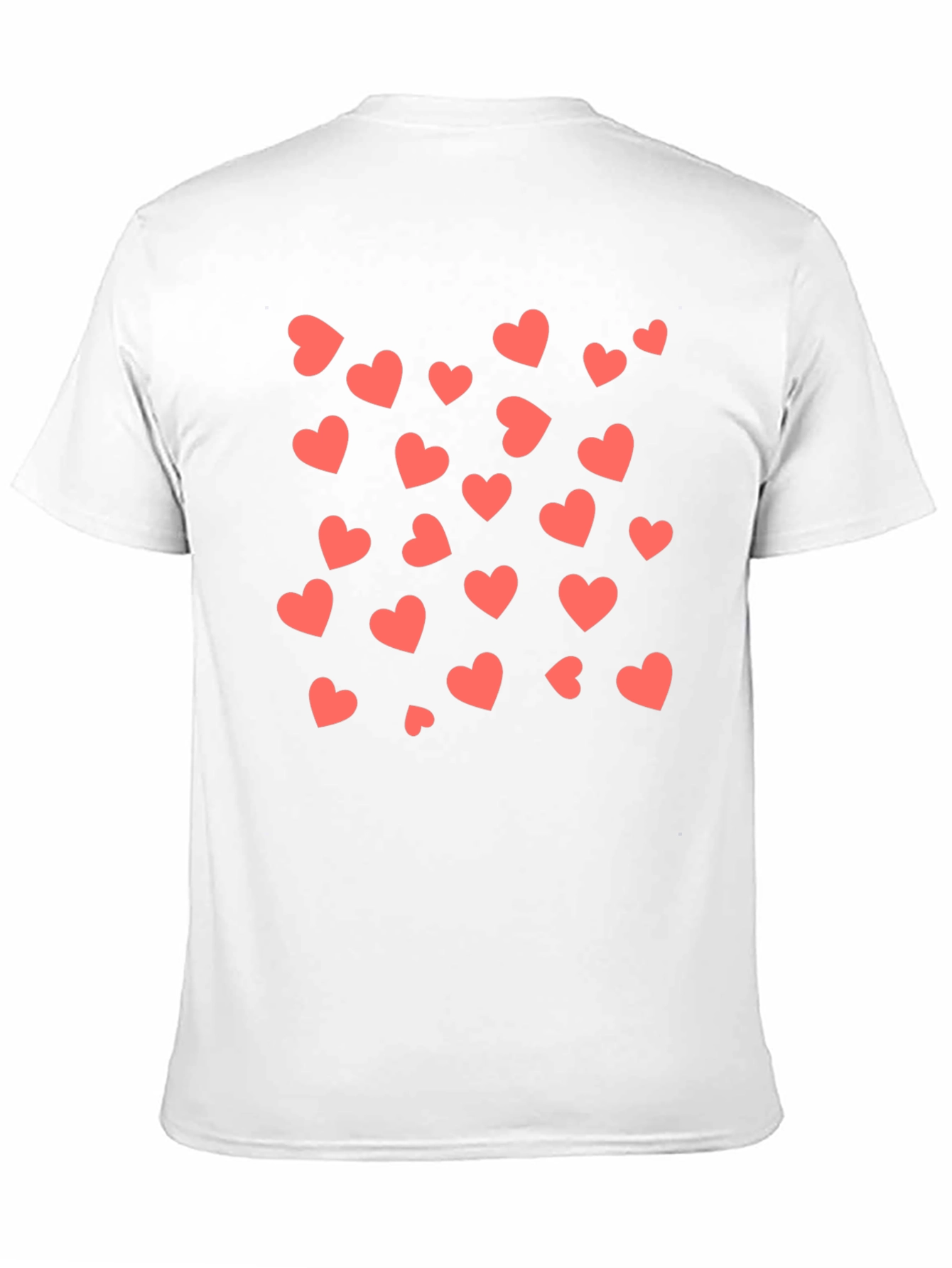 Heart Print Black T-Shirt