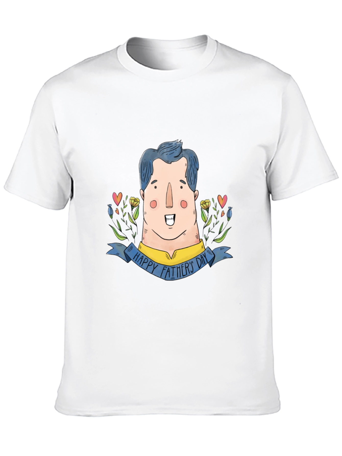 Happy Fathers Day Cartoon Dad Graphic Tee