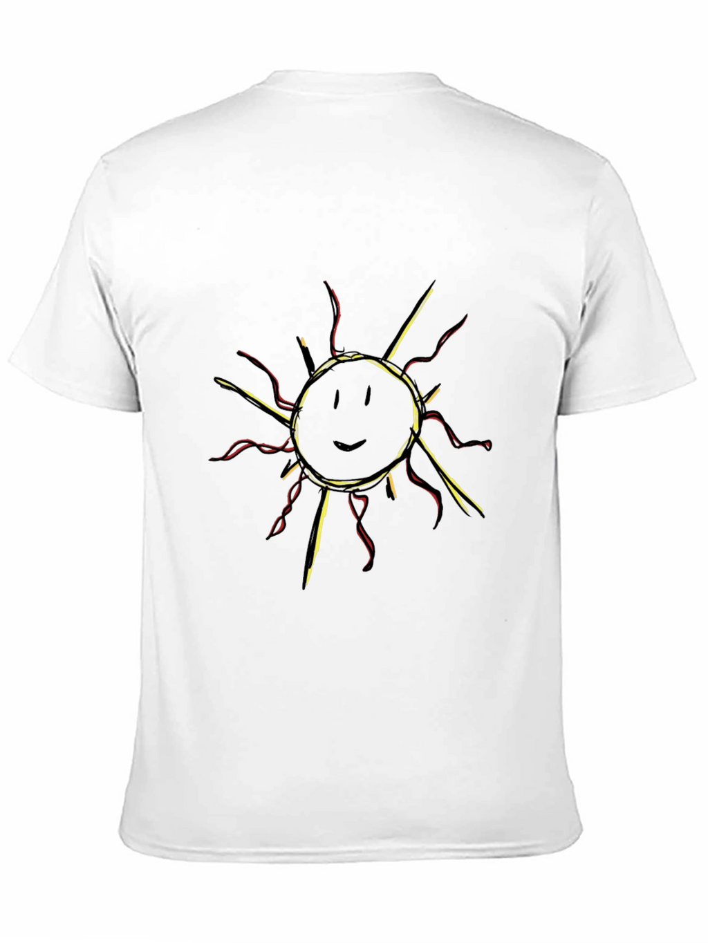 Smiling Sun Graphic Tee - Black Cotton T-Shirt
