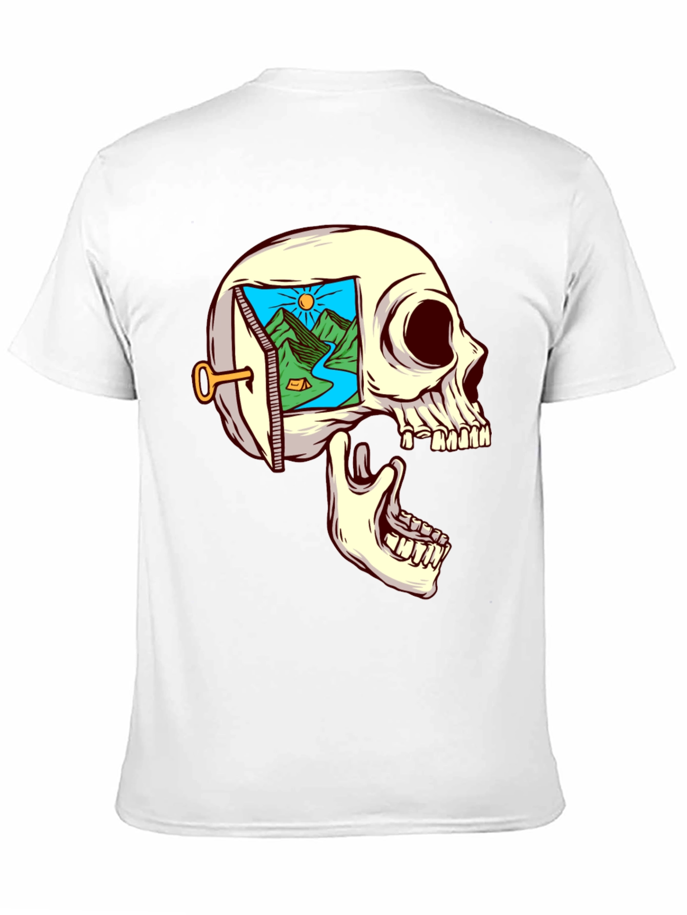 Skull Mindscape T-Shirt - Dreamy Graphic Tee