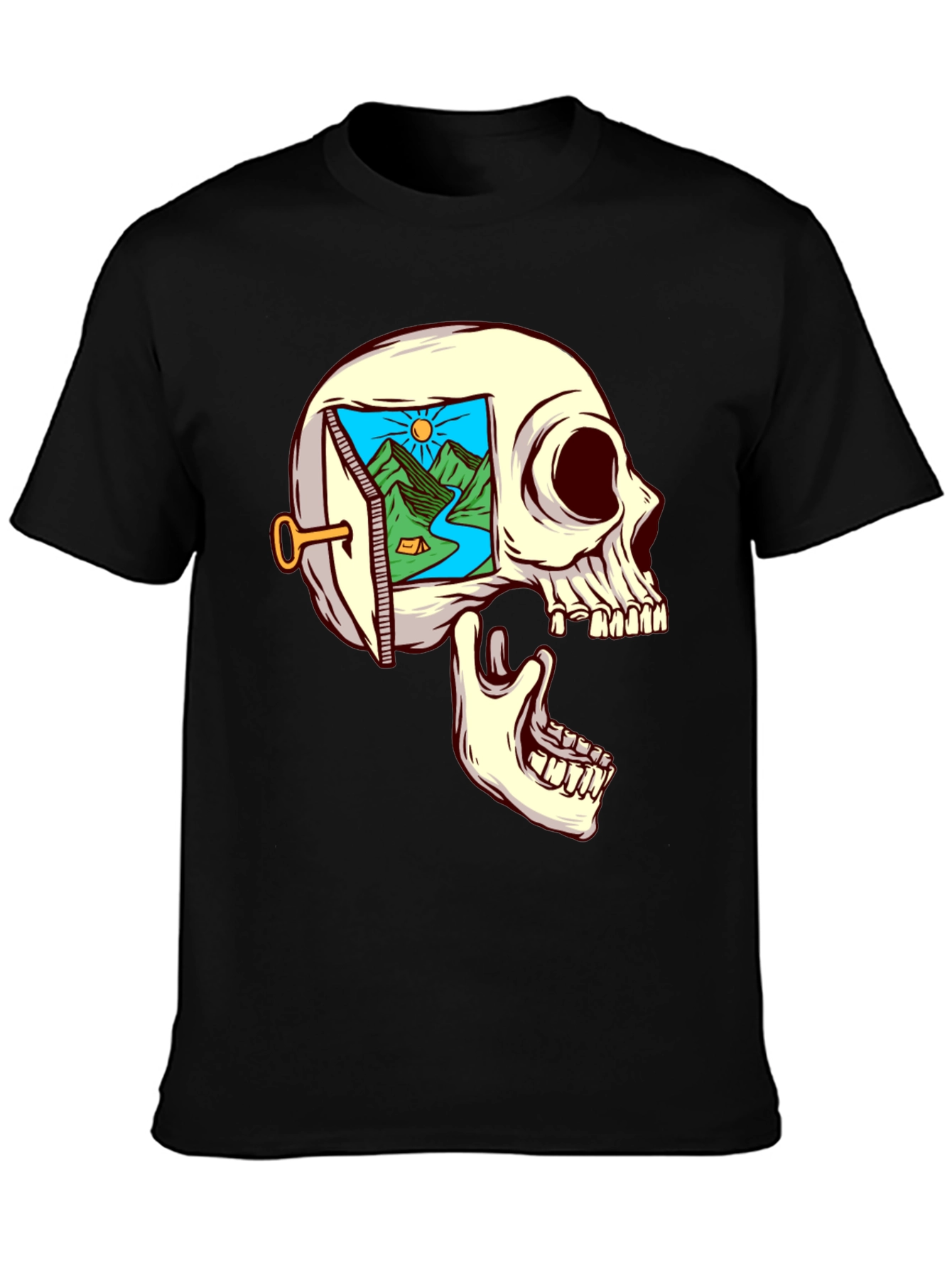 Skull Mindscape T-Shirt - Dreamy Graphic Tee