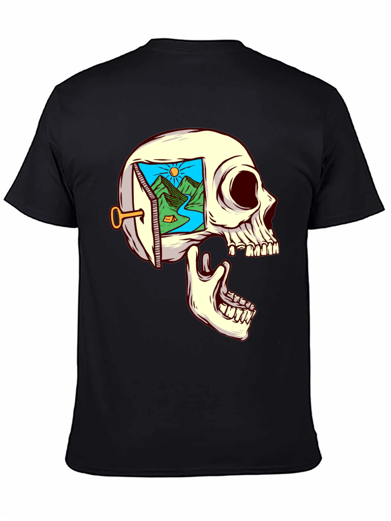 Skull Mindscape T-Shirt - Dreamy Graphic Tee