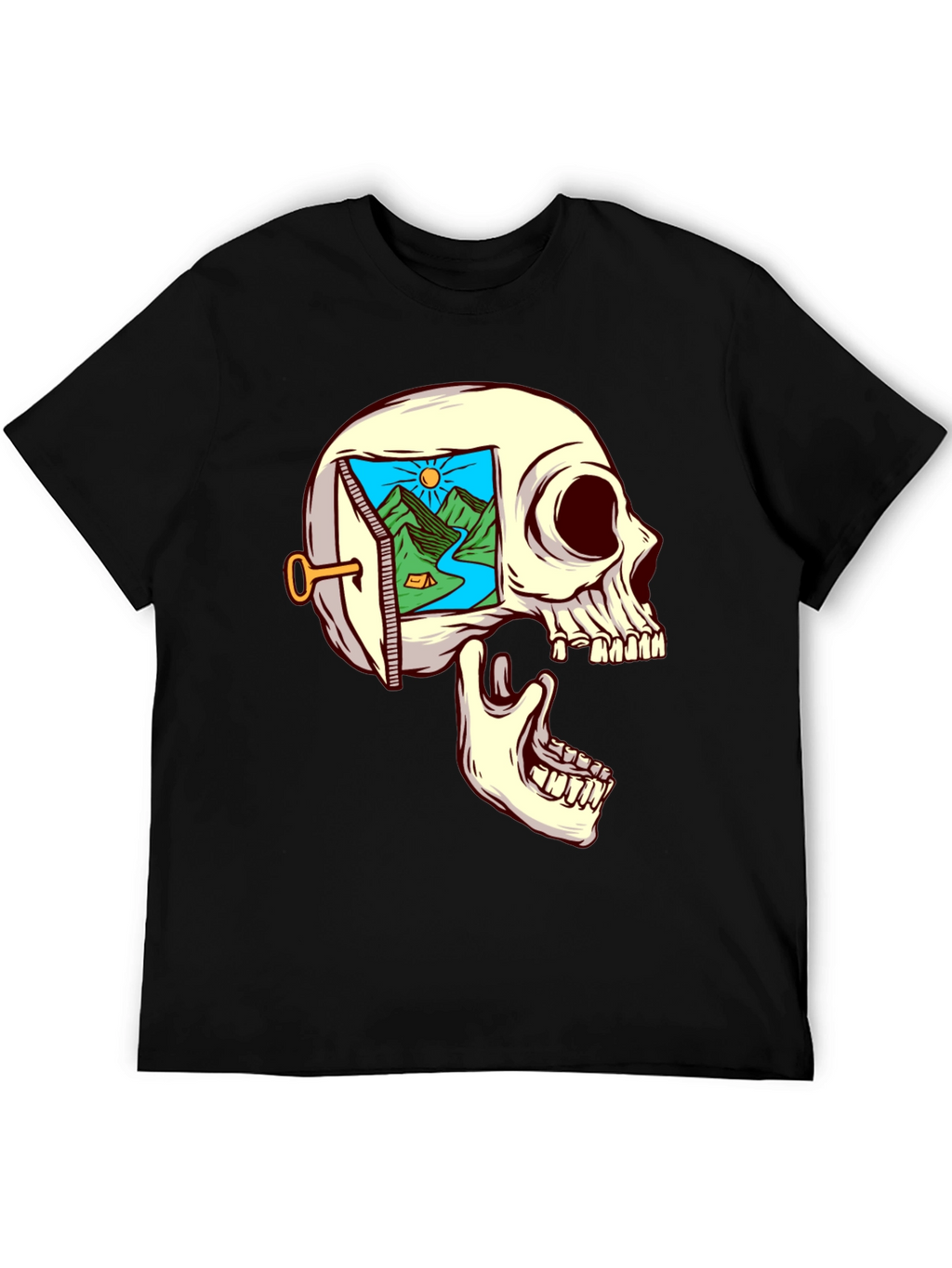 Skull Mindscape T-Shirt - Dreamy Graphic Tee