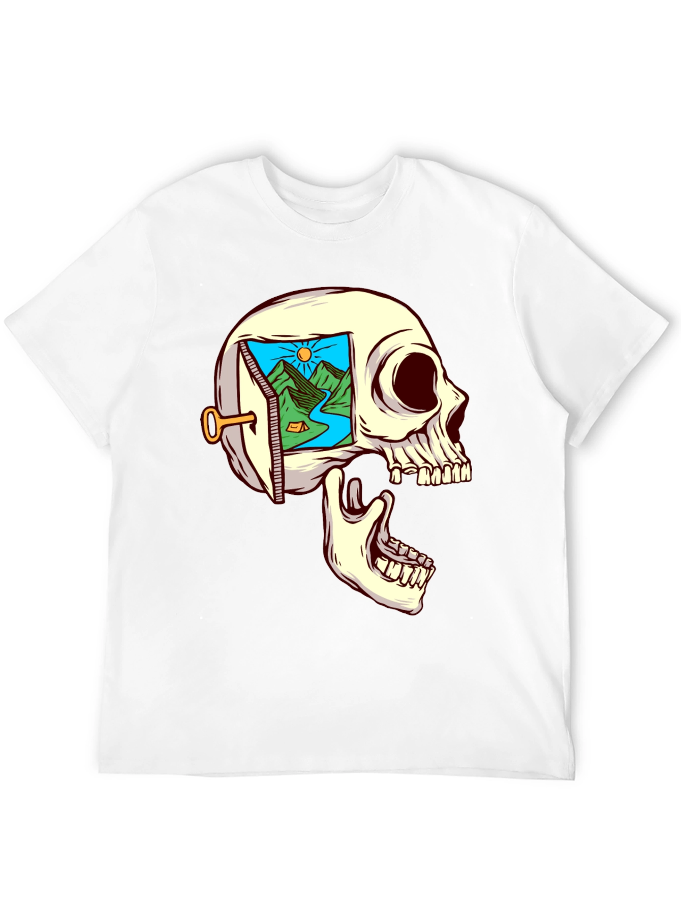 Skull Mindscape T-Shirt - Dreamy Graphic Tee