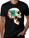 Skull Mindscape T-Shirt - Dreamy Graphic Tee