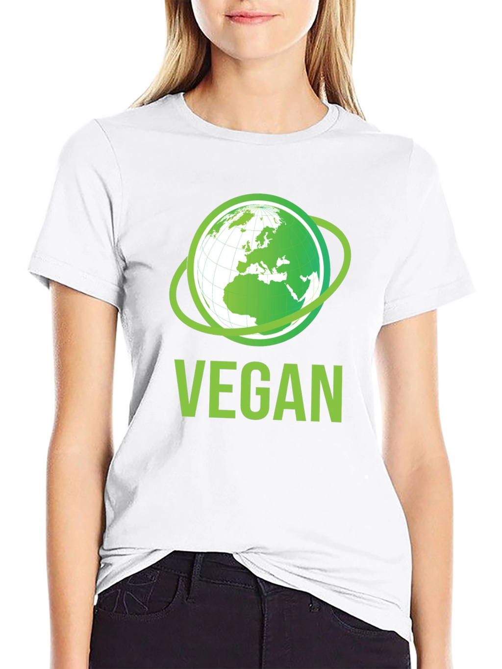 Vegan Earth Graphic T-Shirt - Eco-Friendly Lifestyle Apparel