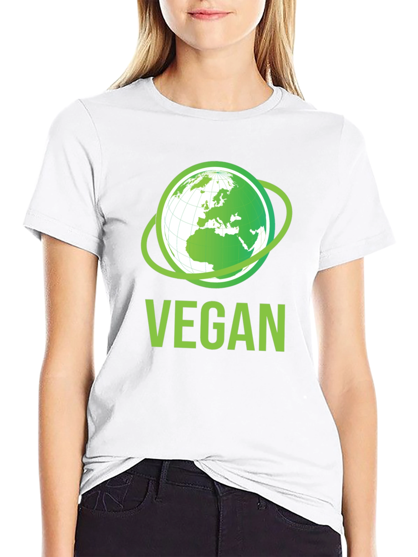 Vegan Earth Graphic T-Shirt - Eco-Friendly Lifestyle Apparel