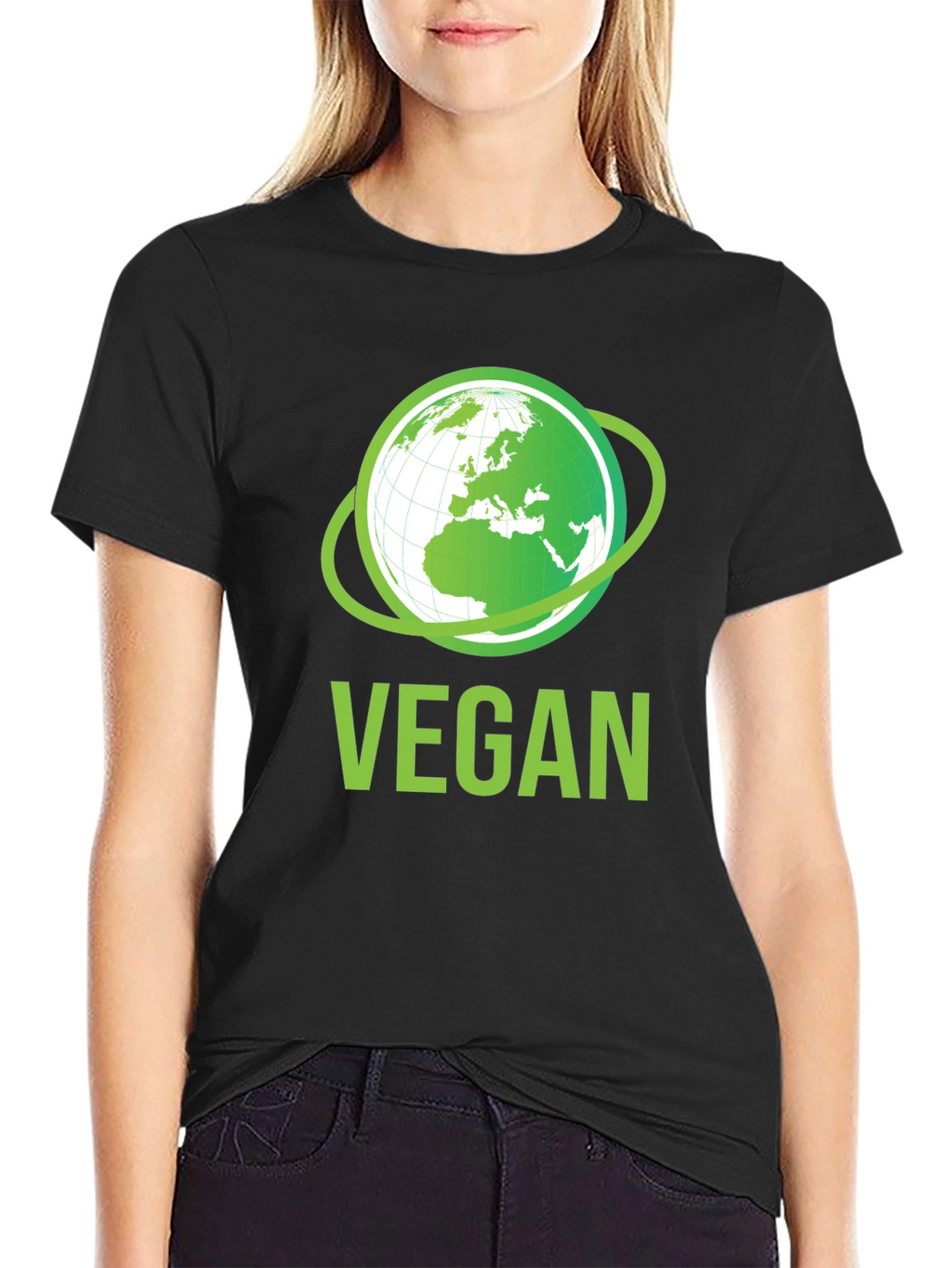 Vegan Earth Graphic T-Shirt - Eco-Friendly Lifestyle Apparel