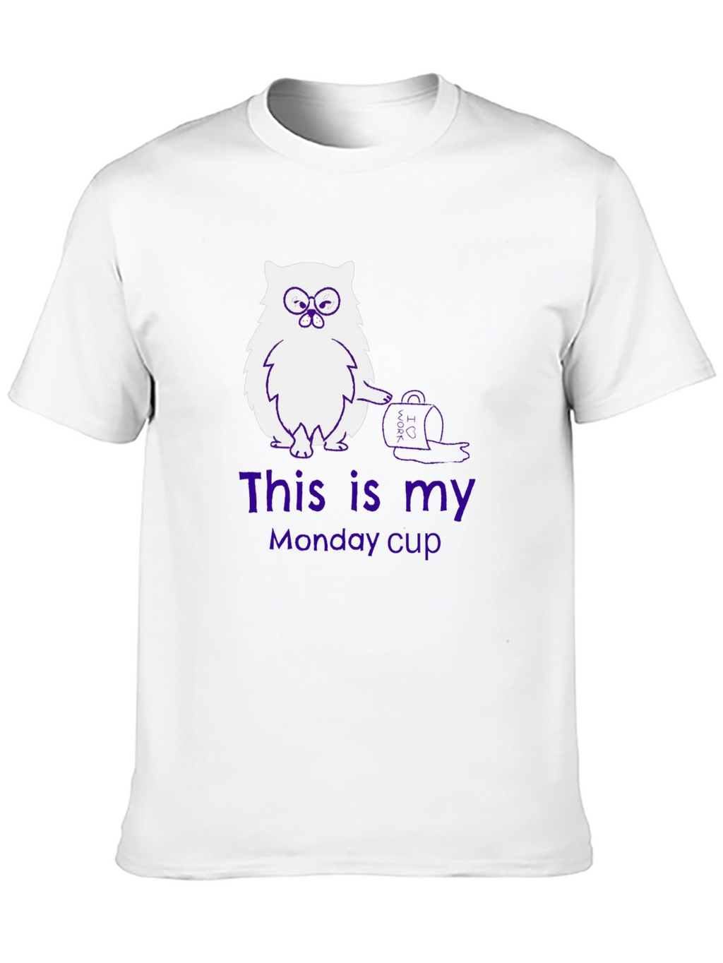 Funny Owl Monday Cup Graphic T-Shirt