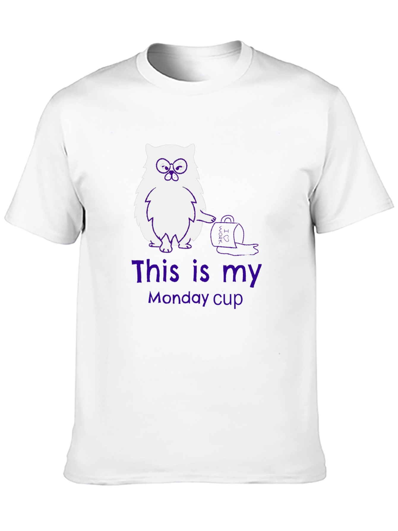 Funny Owl Monday Cup Graphic T-Shirt