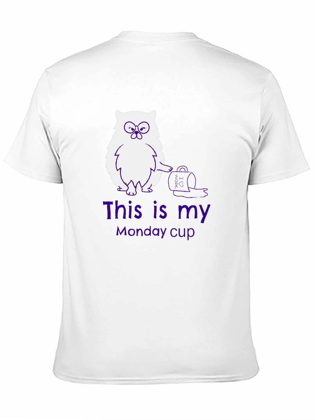 Funny Owl Monday Cup Graphic T-Shirt