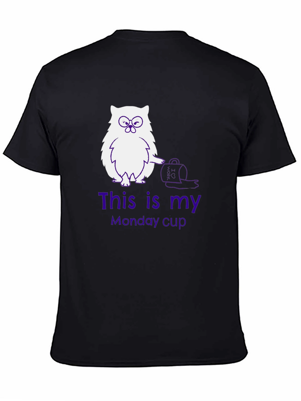 Funny Owl Monday Cup Graphic T-Shirt
