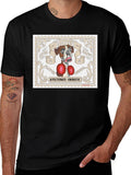 Boxer Dog Stamp T-Shirt: Loyal Playful Energetic