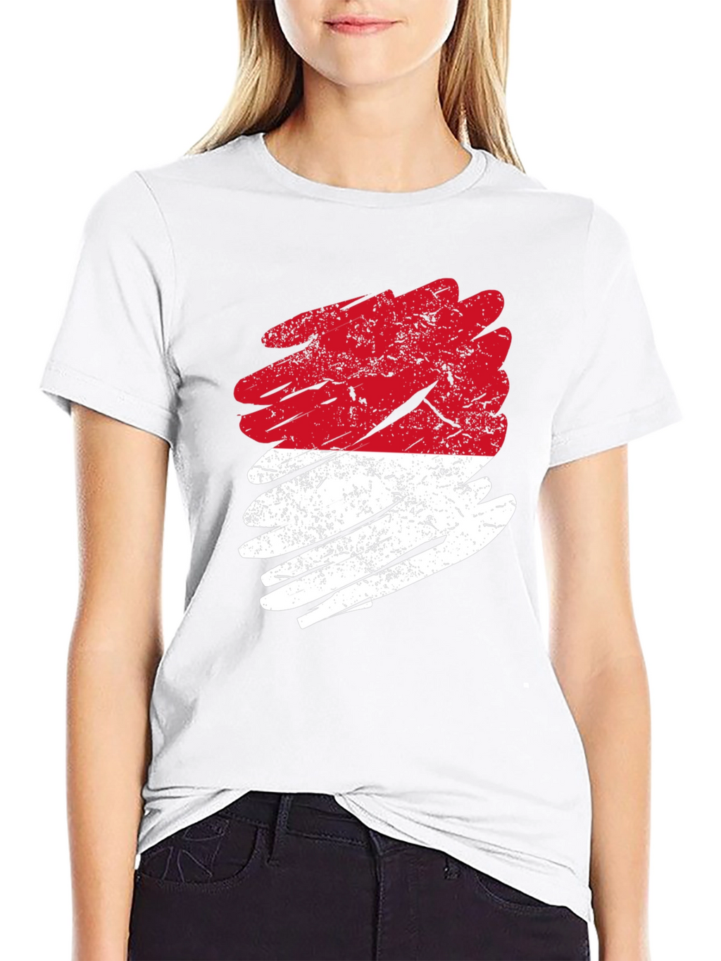 Indonesia Flag Grunge T-Shirt