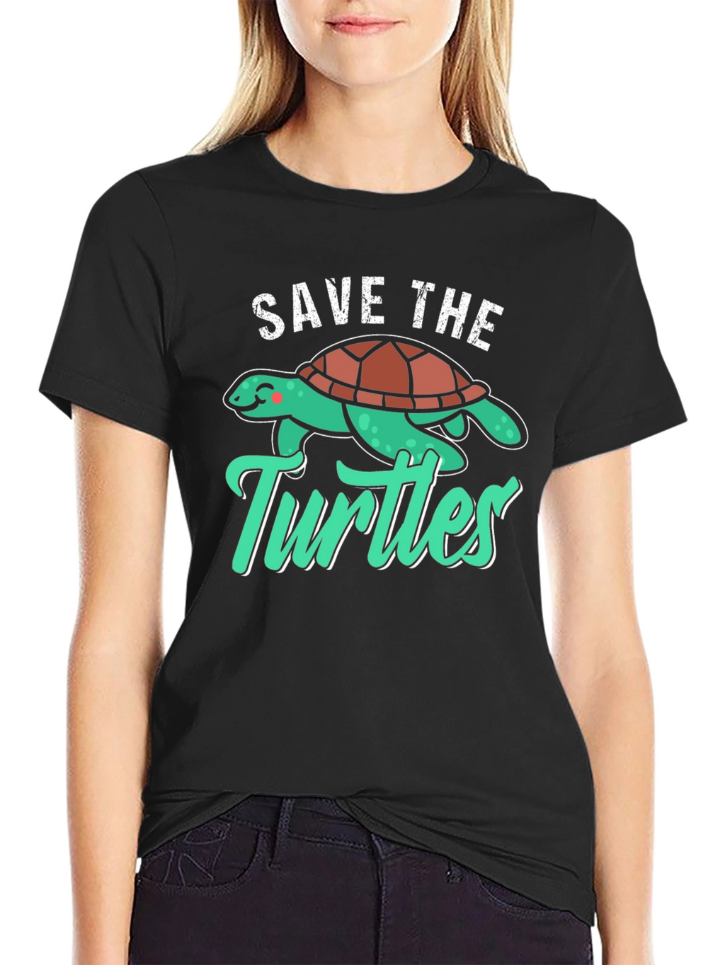 Save the Turtles Graphic T-Shirt