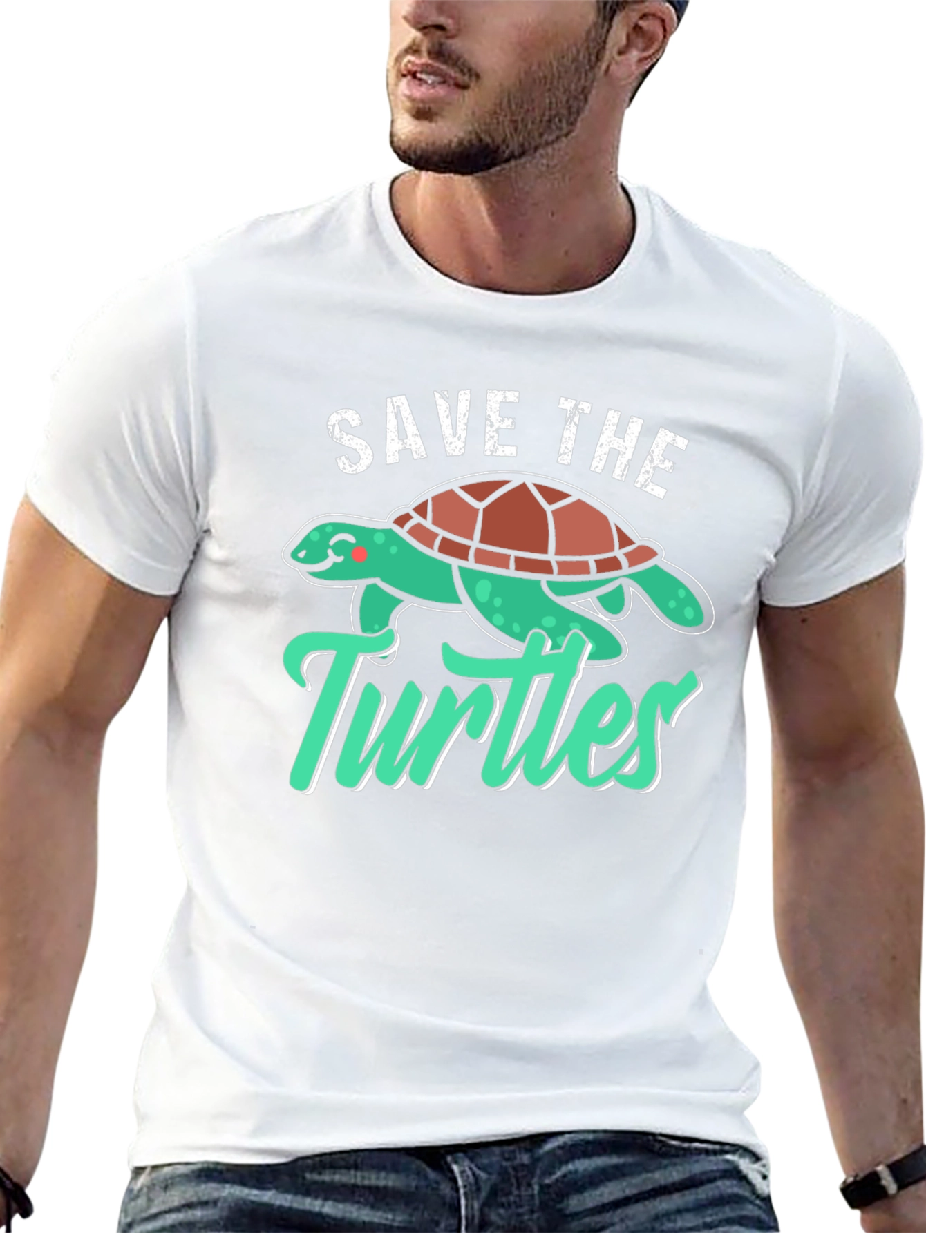 Save the Turtles Graphic T-Shirt